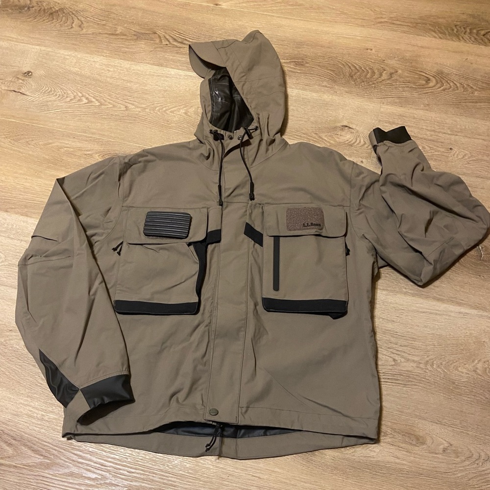 L.L. bean green army coat jacket - Picture 2 of 4